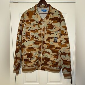 Adidas Men's Military Camouflage Jacket - Brown and Tan